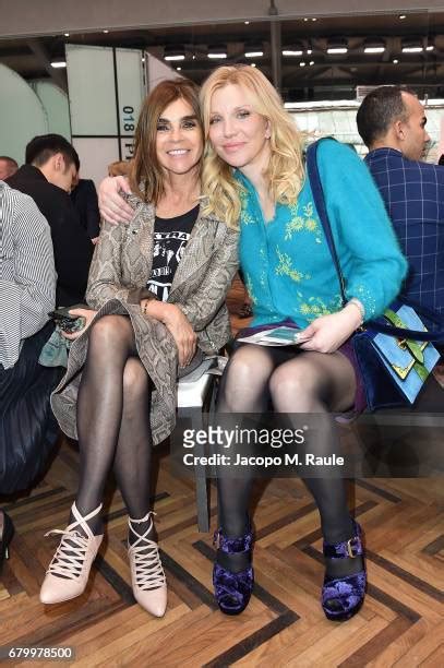 Carine Roitfeld and Courtney Love while attending the Prada 